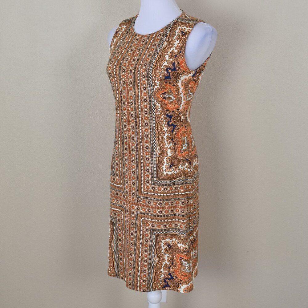 J. McLaughlin Gold Paisley Catalina Cloth Sophia Sheath Dress - S - Picture 7 of 10